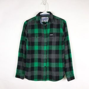 Penfield Trailwear Green Plaid Flannel Shirt S